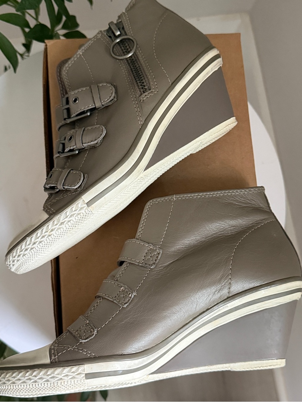 Ash Thelma Wedge High-Top Sneakers with Buckle Straps - Picture 7 of 16